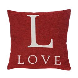 Premier Housewares Chenille Cushion Love