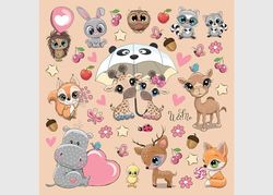 AG Design ADKS 3916 - Adhesivo decorativo para pared (30 x 30 cm), diseño de animales