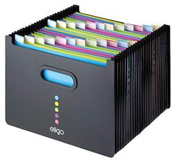 Snopake A4 Eligo 26-Part Landscape Desk Expander/Organiser - Black Pack of 1 Ref: 15860 - Amazon Exclusive