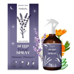 Sleep Pillow Spray Avkopplande dimma för bättre sömn eteriska oljor av lavendel (avslappnande), aloe vera (syregivande) och kamomill (lugnande) (100 ml)