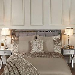 Emma Barclay Glamour - Gewatteerd fluwelen dekbedovertrek met pailletten in nerts - tweepersoonsbed