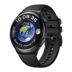 HUAWEI Watch 4 Ansluten klocka, EKG-analys, en minuts översikt över de sju indikatorerna för hälsospårning, eSIM mobiltelefoni, två batterilägen, kompatibel med iPhone och Android