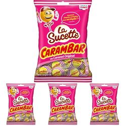 Carambar Bonbon Sucettes Caramel, 156g (Lot de 4)