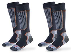 Black Crevice Merino Skisokken I dames en heren merinosokken in verschillende kleuren en maten I ergonomische thermosokken voor dames en heren I klimaatregulerend en ademend I 2 paar