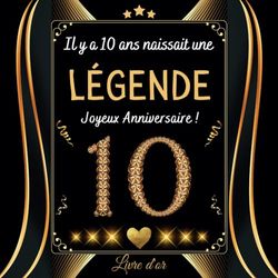 Livre d'or 10 ans: Anniversaire 10 ans | 100 pages à personnaliser avec des photos et des messages | Cadeau original garçon et fille.