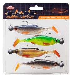 Berkley Pulse Realistic Roach Prerigged Leurre Souple avec Têtes Plombées pour la Pêche des Carnassiers en Eau Douce, Brochet, Sandre, Perche