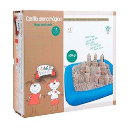DEQUBE Magisch zand met accessoires voor de productie van een babyzitje, premium, schoon, veilig en niet giftig, inclusief dienblad voor het bewaren van het materiaal, 600 g/m, inclusief vormen en gereedschap (Tachan 912D00010)