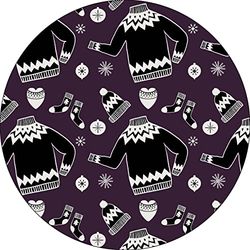Bonateks, Round Digital Printed Mouse Pad, Non-Slip Base, for Office and Home, Diameter:22cm
