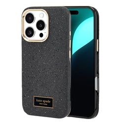 Kate Spade New York iPhone 16 Pro-hoesje - compatibel met MagSafe - Designer telefoonhoesje - Crystal Pave Nightfall