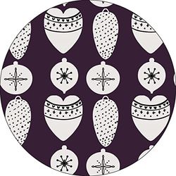 Bonateks, Runt digitalt tryckt musmatta, halkfri undersida, för kontor och hem, diameter: 22 cm