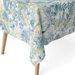 ECOMMERC3 | Stain Resistant Tablecloth for Round Table Size 140 Round - Stain Resistant Extra Soft and Waterproof Tablecloth Blue
