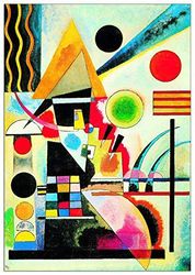 ArtPlaza Vassily Kandinsky-Ondeggiamento 1965 cm dekorativ panel, trä, flerfärgad, 35 x 1,8 x 50 cm