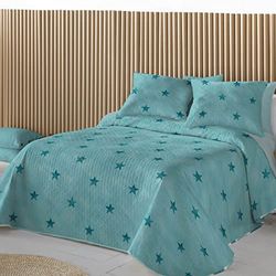 Colcha BOUTI RONY Reversible DE FUNDECO Primavera-Verano (Cama 105 (200x270 cm.), Azul)