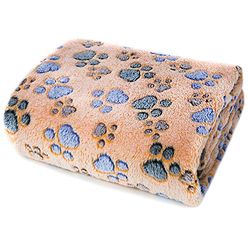 ALLISANDRO Coperta per Cane/Gatto Lavabile Soffice Durevole, Morbida e Calda Flanella Gatti Cuccioli, per Piccoli Medi Grandi Animali Domestici, Marrone 160x100cm