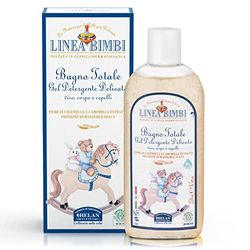 Helan, Linea Bimbi BIO, Baby Shampoo and Body Wash, Baby Wash Gel with Marigold & Chamomile Flower Extracts, Kids Shampoo & Gentle Cleanser with Sweet Almond Protein for Baby Bath, Made in Italy 250ml