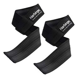 Harbinger Big Grip gevoerde hefbanden, gewichtheffen, krachttrainingsapparatuur, zwart, 2 stuks