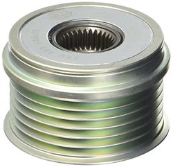 HELLA 9XU 358 039-101 alternador de roda livre - Medida da rosca: M16 x 1,5 - Número de canais: 6 - com caperuza