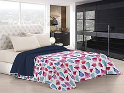 Italian Bed Linen Fantasy edredão de verão, microfibra, multicolorido (pétalas), duplo pequeno