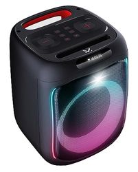 MAJESTIC FIRE 12 – Speaker bluetooth, Luci LED multicolore, ingressi USB/microSD/AUX-IN/MIC, Microfono a filo incluso, Batteria ricaricabile, TWS, Maniglia per il trasporto