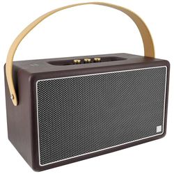 Konex audio Altoparlante amplificato portatile dal design vintage con Bluetooth 5.1 K-Three, DSP integrato - 3 vie - Potenza 240 W - Ingresso AUX - USB. Suono ricco e potente.