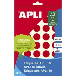 APLI 2744 - Red Labels (Ø 19) 8 Sheets