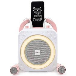 RockJam Ring Bluetooth Karaoke Machine with Two Mics