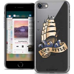 Caseink - fodral för Apple iPhone 8 (4.7) [Crystal Gel HD Motif Collection Tatoo Lover Design Life Style - mjuk - ultratunn - tryckt i Frankrike]