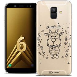 Caseink Fodral för Samsung Galaxy A6 2018 (5.45) fodral [kristallgel HD mönster jul 2017 kollektion sketchy hjort design - mjuk - ultratunn - tryckt i Frankrike]