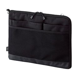 Lihit Lab Housse pour Ordinateur Portable, Hydrofuge et Anti-Taches, Horizontale, Noir, 34 cm x 24,9 cm, Compatible avec MacBook Pro, MacBook Air, Lenova Pad, Samsung Book, Surface Book (A7681-24)