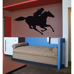 Tatoutex Stickers Cheval et Cavalier - Orange, L 165cm x H 110cm
