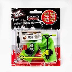 Grip and Tricks - Finger Scooter Vert Pack 1 avec 2 Roues supplémentaires 3 Outils pour Trottinette Freestyle à Doigt et des Accessoires pour Mini Fingerboards - Jouet à Doigt 10 pièces dès 6 Ans