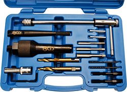 BGS 8297 | Insert de servante d'atelier 1/3 : Kit de réparation de filets et de démontage de bougies de préchauffe | M8 & M10 | 17 pièces