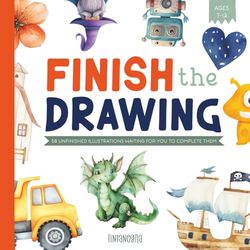 Finish the Drawing – A Creative Drawing Book for Kids Who Love to Draw: 58 Beautiful Watercolor Unfinished Illustrations to Spark Imagination for Kids Ages 7–12