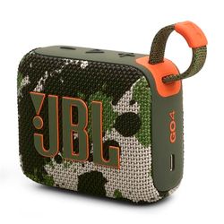 JBL Go 4 in Camo - Portable Bluetooth Speaker Box Pro Sound, Deep Bass and Playtime Boost Function - Waterproof and Dustproof - 7 Hours Runtime