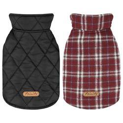 Manteau Chaud réversible pour Chien avec Sangles Velcro : Veste à Carreaux de Style Britannique pour l'hiver, Gilet Confortable pour Temps Froid pour Chiens de Petite, Moyenne et Grande Taille, idéal