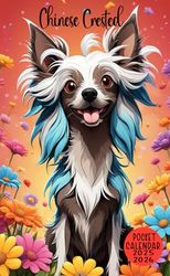 Chinese Crested Pocket Calendar 2025-2026: Small 2-Year Monthly Planner For Purse