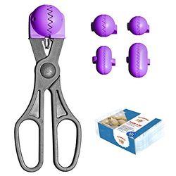 La Croquetera Multiusos cor púrpura - 4 moldes intercambiáveis para massa pack de conservação - 100 % espanhol: Patente e fabricado em Espanha, 1 utensílio 20 bandejas