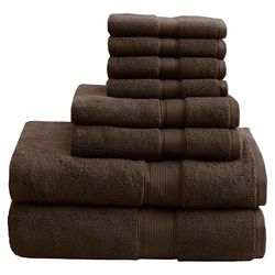 Madison Park Ensemble de Serviettes Luxe 100% Coton 800 g/m² Très Absorbant, séchage Rapide, qualité hôtelière et Spa pour Salle de Bain, Marron, See Below