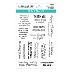 Spellbinders Bibi Cameron Ensemble de tampons Transparents Sentiments Collection Bibi's Colibri, Claire, Un