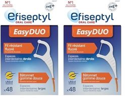 Efiseptyl - Porte Fil - Fil Dentaire Ultra Résistant - Facile A Insérer - Goût Menthe - x48 (Lot de 2)