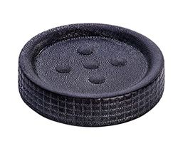 WENKO 21990100 Zeepschaal Polaris Jet Antraciet - Keramiek, 11 x 2,5 x 11 cm, Antraciet