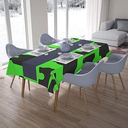 Bonamaison Kitchen Decoration, Tablecloth, Neon Green Fume, 140 x 200 Cm - Designed and Manufactured in Turkey