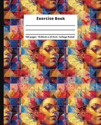 Artistic Elegant Beauty 16b: Exercise Book with Classy Artistic Exotic Woman on cover - (19.05 x 23.5 cm, 160 pages, College Ruled)