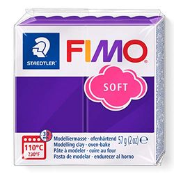 Staedtler 8020-63. Pasta para modelar de cor ameixa Fimo Soft. Caixa com 1 comprimido de 57 gramas.