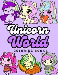 Unicorn World Coloring Book for Kids Ages 1-5: 8.5 x 11 Inch Bold and Simple Designs for Easy Coloring Fun.