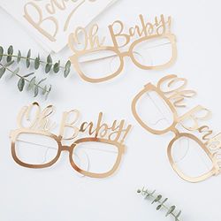 Ginger Ray Gouden Verijdelde Oh Baby Shower Party 8 Pack, Funglasses 8pk