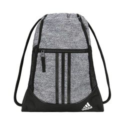 adidas Alliance Sackpack (12l) Lightweight Athletic Small Drawstring Team Sports Workout Bag Borsa a Sacco, Grigio/Nero/Bianco, Taglia Unica Unisex-Adulto