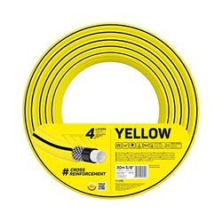 Cellfast YELLOW tuinslang, lichtgewicht, duurzaam, 4-laags, duurzaam kruisvlechtwerk, UV en algenbestendig, windbestendigheid, REACH-technologie, 20 bar, -10/+50° sluiting: Temp. 5/8", 30m