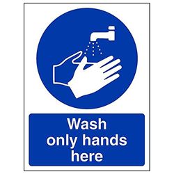 VSafety "Food Hygiene/Wash Only Hands hier" teken, pak van 3)