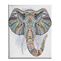 Homemania HM20KNV45x70-70 Cuadro - Elefante, Poliéster, Madera, Multicolor, 45 x 3 x 70 cm